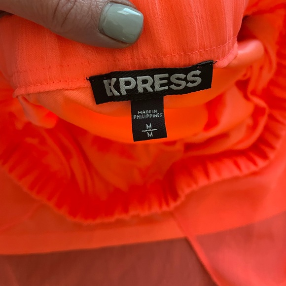 Express High-Low Maxi Neon Pink Skirt - Picture 3 of 4